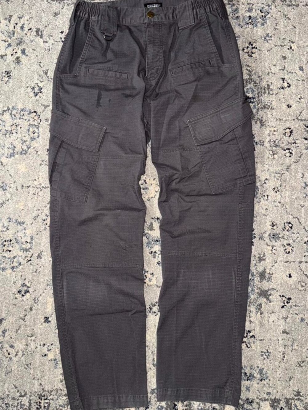 Grey Ripstop Tactical Cargo Carpenter Pants
